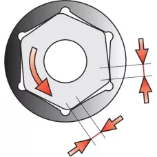 Головка торцевая 1/2" 6гр. 19мм L76мм CrV "Yato"