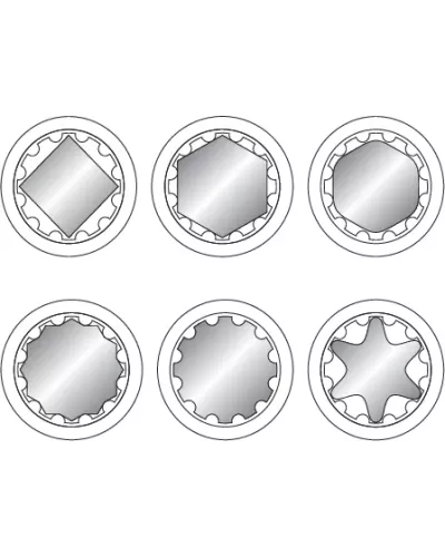 Головка торцевая spline 1/2