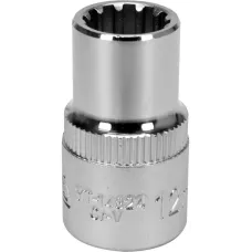 Головка торцевая spline 1/2" 6гр. 12мм L38мм CrV на держателе "Yato"