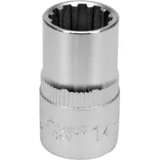 Головка торцевая spline 1/2" 6гр. 14мм L38мм CrV на держателе "Yato"