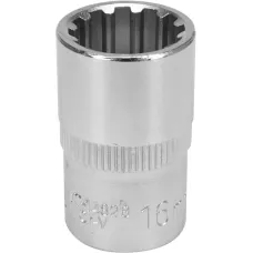 Головка торцевая spline 1/2" 6гр. 16мм L38мм CrV на держателе "Yato"