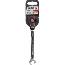 Ключ рожково-накидной с трещоткой шарнирный 10мм CrV "Yato"