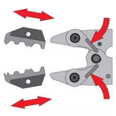 Пресс-клещи для обжима наконечников, набор 6пр "Yato"