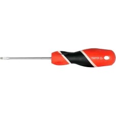 Отвертка шлицевая магнитная 3х100мм S2 HRC58 "Yato"
