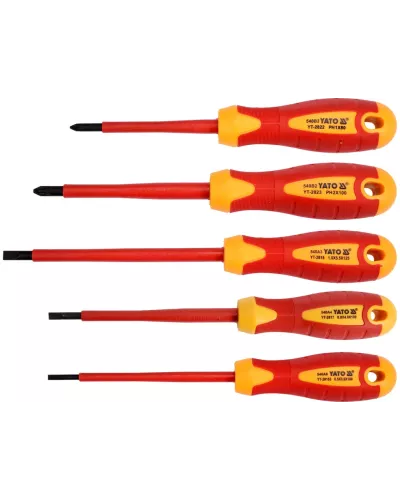 Отвёртки изолированные 1000V (набор 5пр.) S2 HRC56-60 