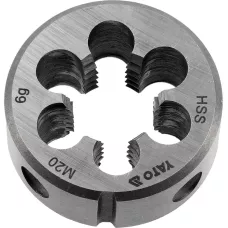 Плашка М20х2.5 45х18мм HSS M2 "Yato"