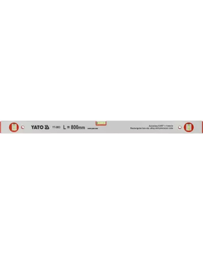 Уровень алюминиевый  800мм 3 гл., толщ. 1,5мм (бытовой)