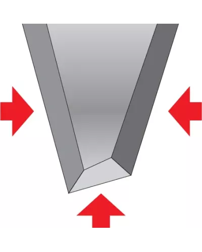 Пила ножовка по дереву 450мм 3-х стор. заточка 