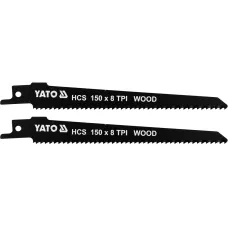 Полотна для сабельной пилы по дереву HCS 150мм 8TPI (2шт) "Yato"