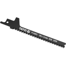 Полотно для сабельной пилы по дереву HCS 120мм 12TPI "Yato"