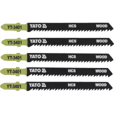 Полотна для электролобзика по дереву и ПВХ 75х100х1,3мм 10TPI (5шт) "Yato"