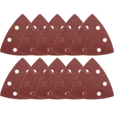 Треугольная шлифовальная бумага на тканевой основе 90мм P80 (10шт) "Yato"
