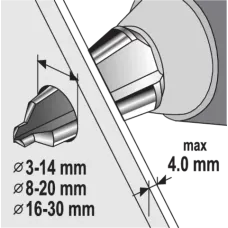 Сверла конусные 3-30мм HSS 4241 (набор 3шт.) "Yato"
