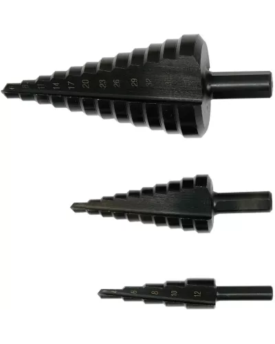 Сверла по металлу ступенчатые 4-38мм HSS 4241 (набор 3пр.) 