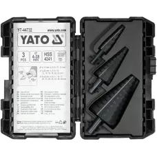 Сверла по металлу ступенчатые 4-38мм HSS 4241 (набор 3пр.) "Yato"