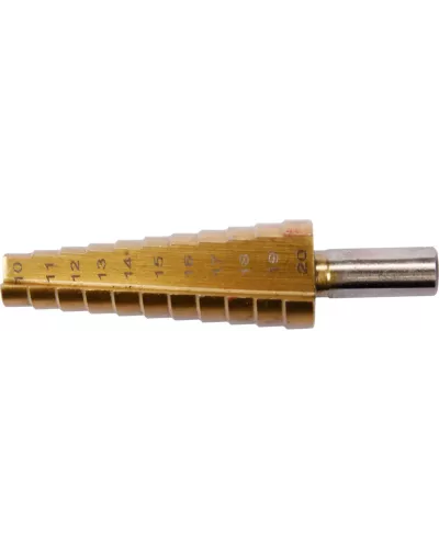 Сверло по металлу ступенчатое 10-20мм HSS-TiN 