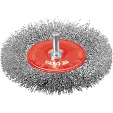 Щётка-крацовка торцевая мягкая 100мм со стержнем INOX "Yato"