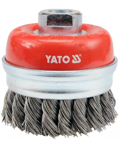 Щётка-крацовка чашка крученная с кольцом  75мм М14 INOX 