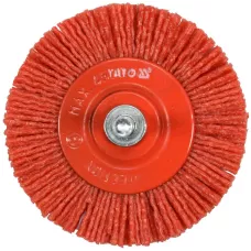 YT-47791 Щетка-крацовка дисковая нейлоновая 75мм со стержнем (NYLON, 4500 об/мин), YATO, 5906083057472 (CN)