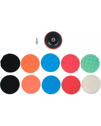 Набор полировочных губок 125мм, М14 (12шт) 