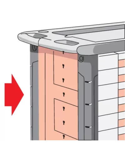 Тележка инструментальная 6 шуфляд 975х765х465мм 
