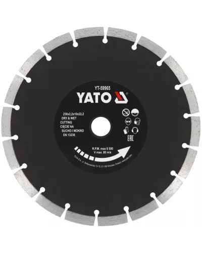 Круг алмазный  230x22.2x2.2мм (сегмент) 