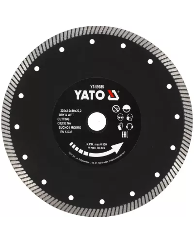 Круг алмазный для керамогранита 230x22.2x2.0мм 