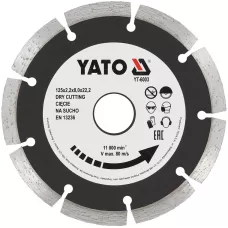 Круг алмазный 125x22,2мм (сегмент) "Yato"