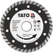 Круг алмазный 125x22,2мм (турбо) "Yato"