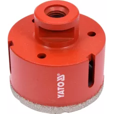 Cверло алмазное корончатое для керамогранита и греса d68мм M14 "Yato"