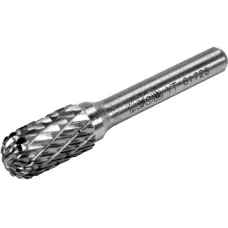 Шарошка металлическая цилиндрическая с закругленным кончиком 10х56мм PREMIUM для обработки металла