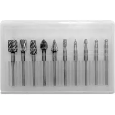 Шарошки металлические для обработки металла 2-12мм, хвостовик 3,2мм (набор 10пр) "Yato"