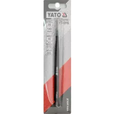 Пинцет прямой антистатик 140мм HRC40 "Yato"