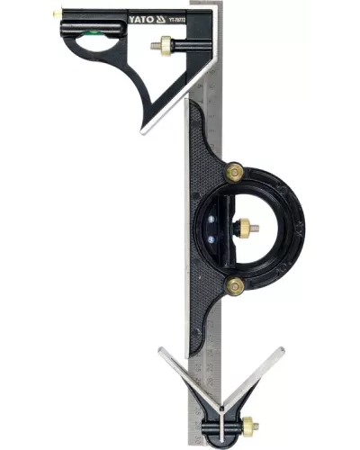 Угольник многофункциональный 300мм с транспортиром 