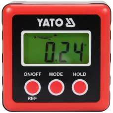 Угломер электронный 58x58x32мм., диапазон 4х90°, LCD "Yato"