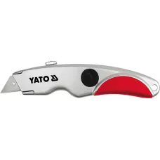 Нож с выдвижным трапецевидным лезвием 61х33х0,5мм (3 лезв.) SK5 "Yato"