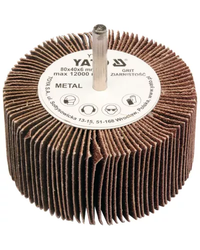 Круг лепестковый торцевой 80х40х6мм Р100 