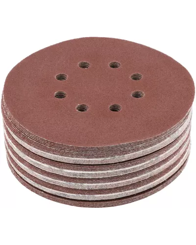 Круг шлифовальный 150мм Р100 с 8 отверстиями (50шт) 